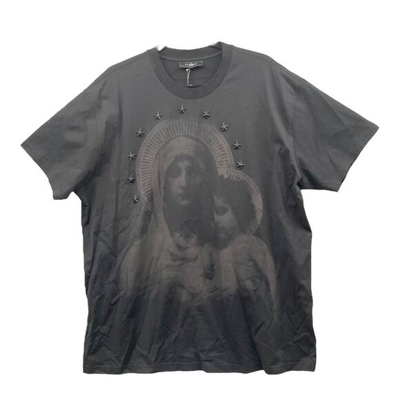 Givenchy X Riccardo Tisci Madonna Start studs jet black T-Shirts NWT Size Large - Picture 1 of 6